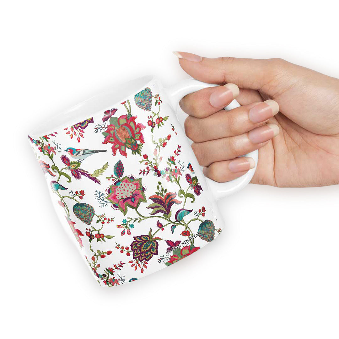 Payal Singhal Chidiya Coffee Mug White - detail view | Macmerise
