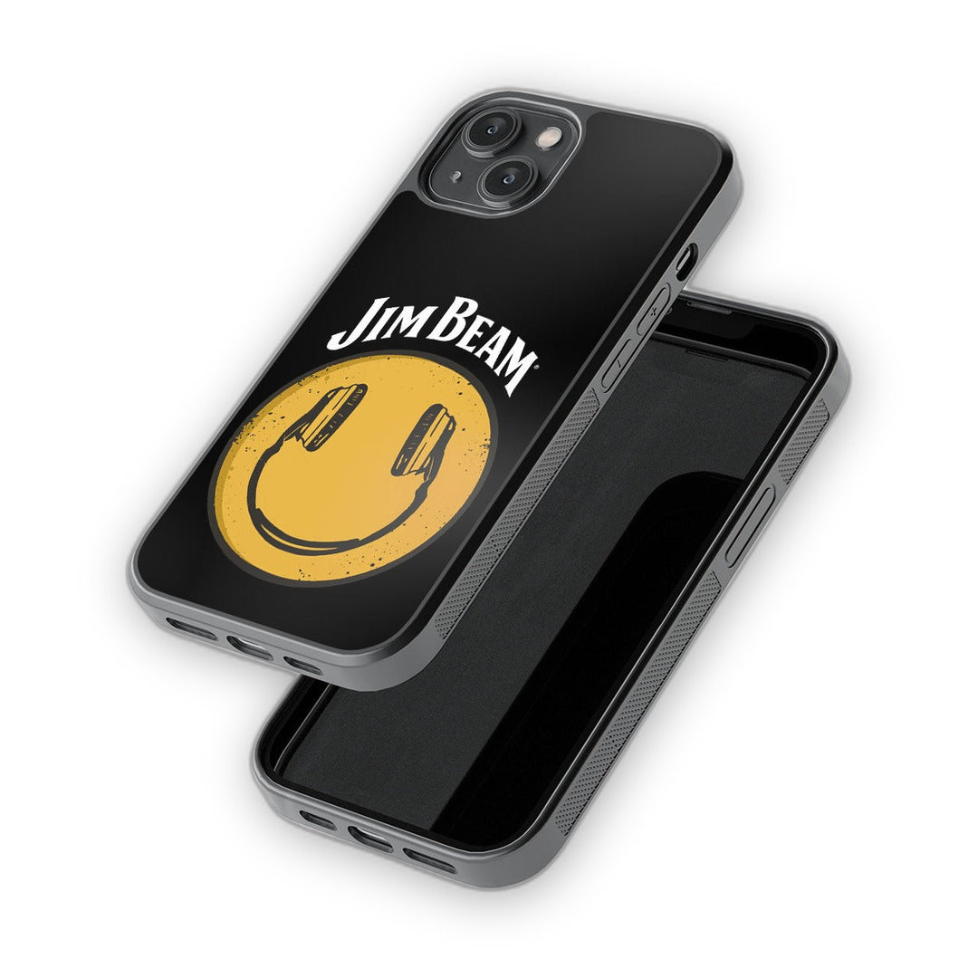 Jim Beam Smiley Black Glass iPhone Case for iPhone 14 | Macmerise
