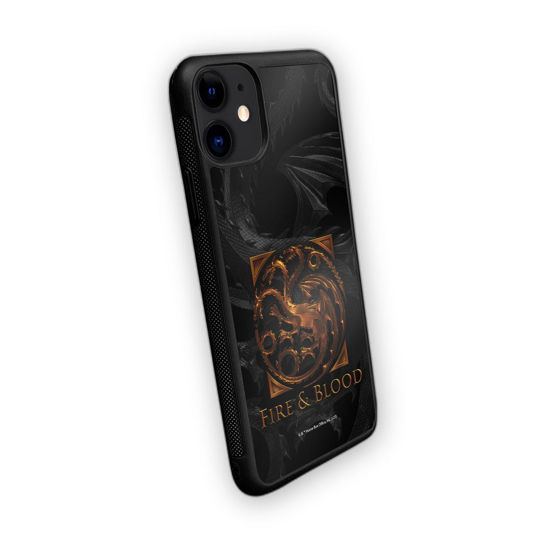 Fire and Blood Glass iPhone Case for iPhone 11 | Macmerise
