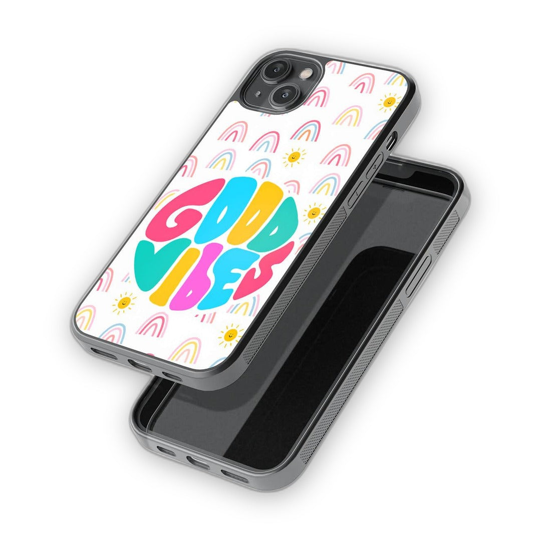 Good Vibes Glass iPhone Case for iPhone 14 Plus | Macmerise