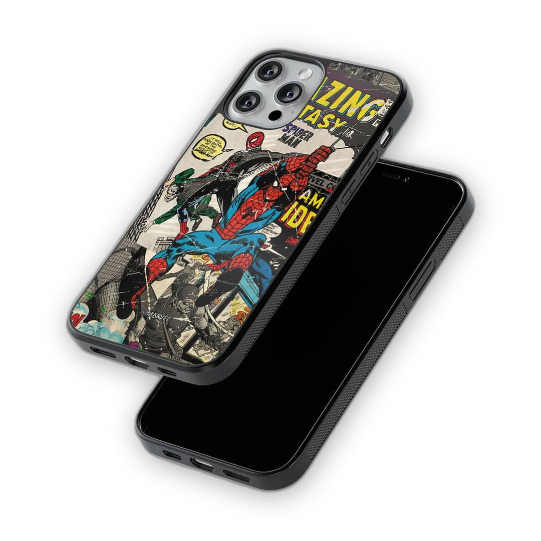 Comic Spidey Glass iPhone Case for iPhone 12 Pro Max | Macmerise