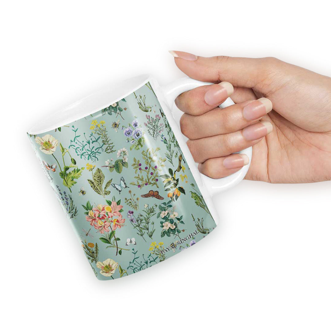 Payal Singhal Titli Coffee Mug Aqua - detail view | Macmerise