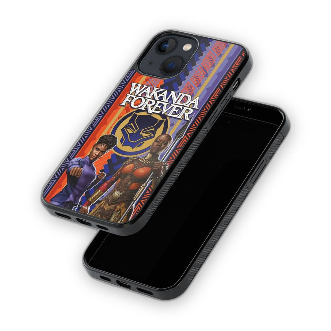 Wakanda Forever Shuri and Okoye Power Glass iPhone Case for iPhone 13 | Macmerise