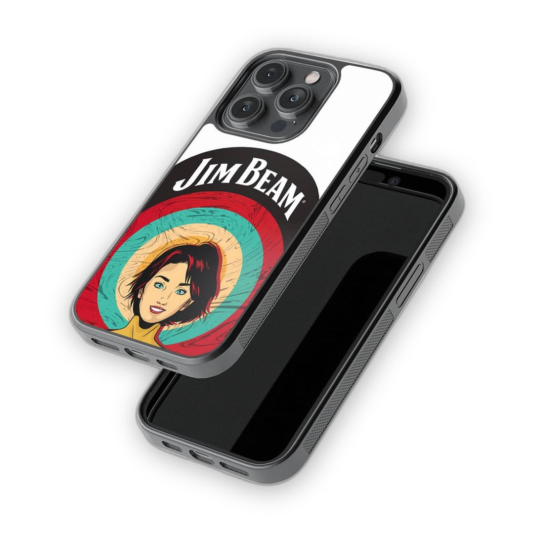 Jim Beam Character White Glass iPhone Case for iPhone 14 Pro | Macmerise