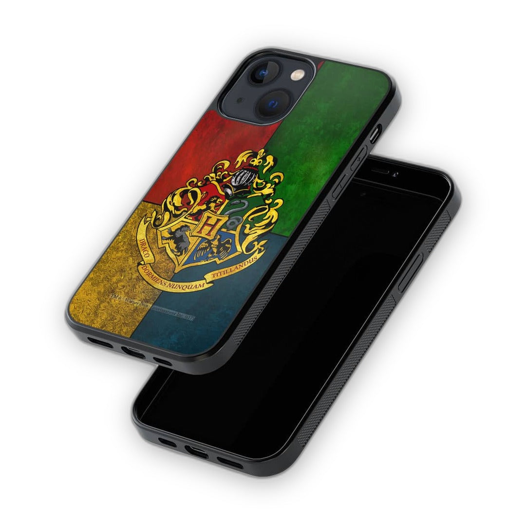 Hogwarts Sigil United Glass iPhone Case for iPhone 13 Mini | Macmerise