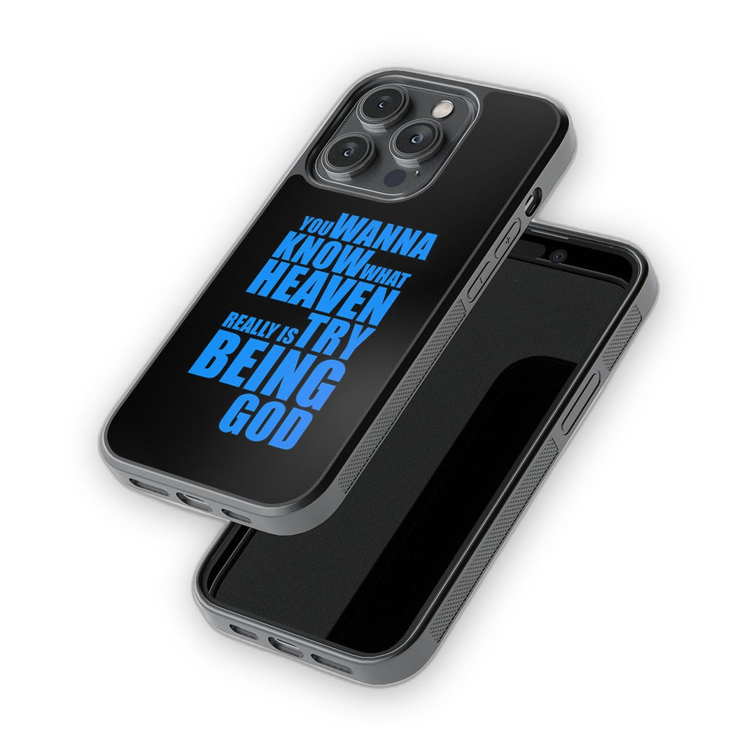 Try Being God Glass iPhone Case for iPhone 14 Pro | Macmerise