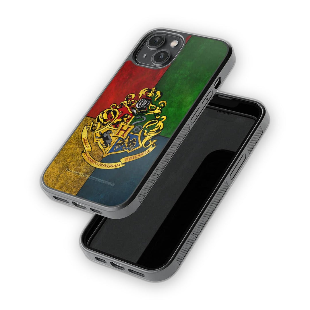 Hogwarts Sigil United Glass iPhone Case for iPhone 14 | Macmerise