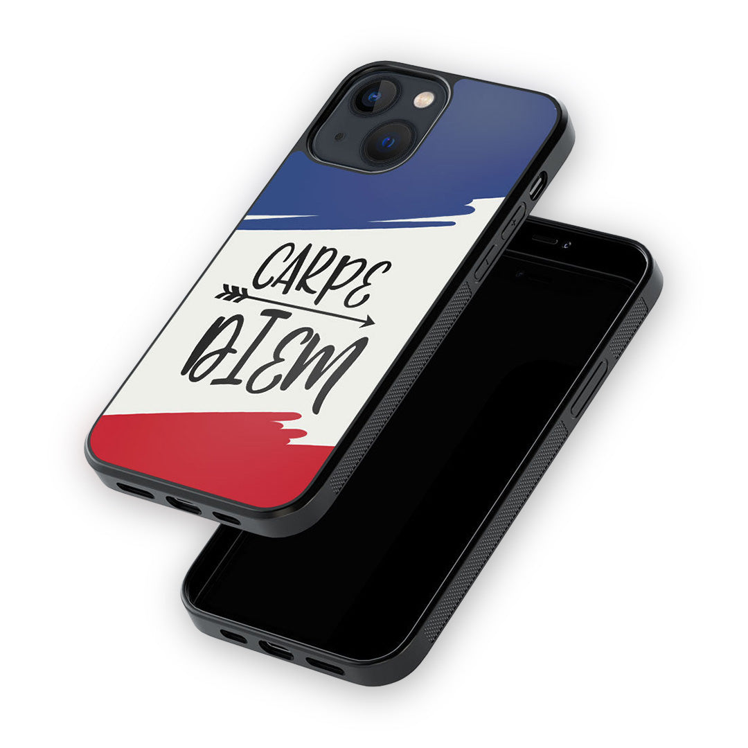 Carpe Diem Glass iPhone Case for iPhone 13 Mini | Macmerise