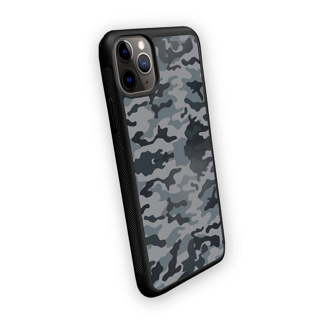 Camo Gun Metal Glass iPhone Case for iPhone 11 Pro | Macmerise