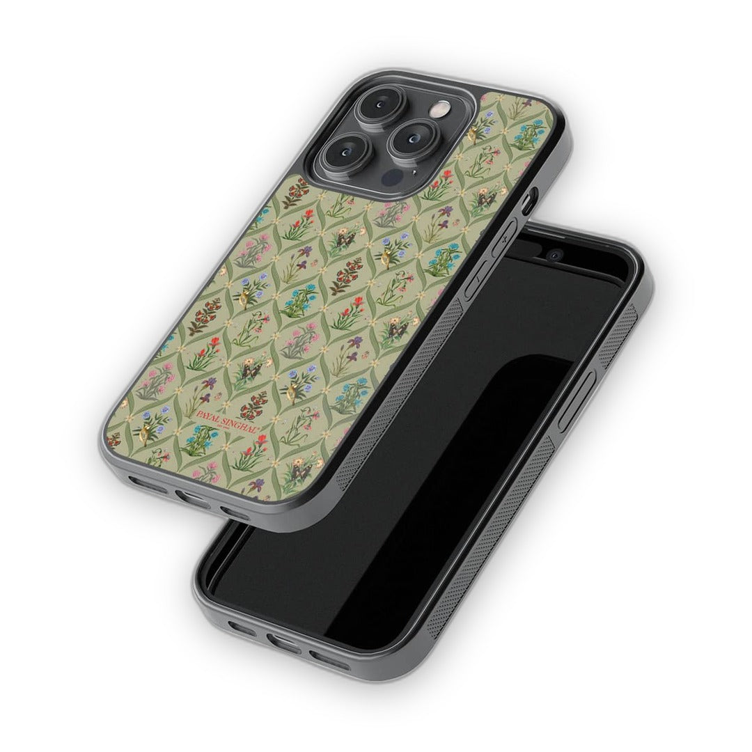 Payal Singhal Mughal Motifs Glass iPhone Case for iPhone 14 Pro | Macmerise
