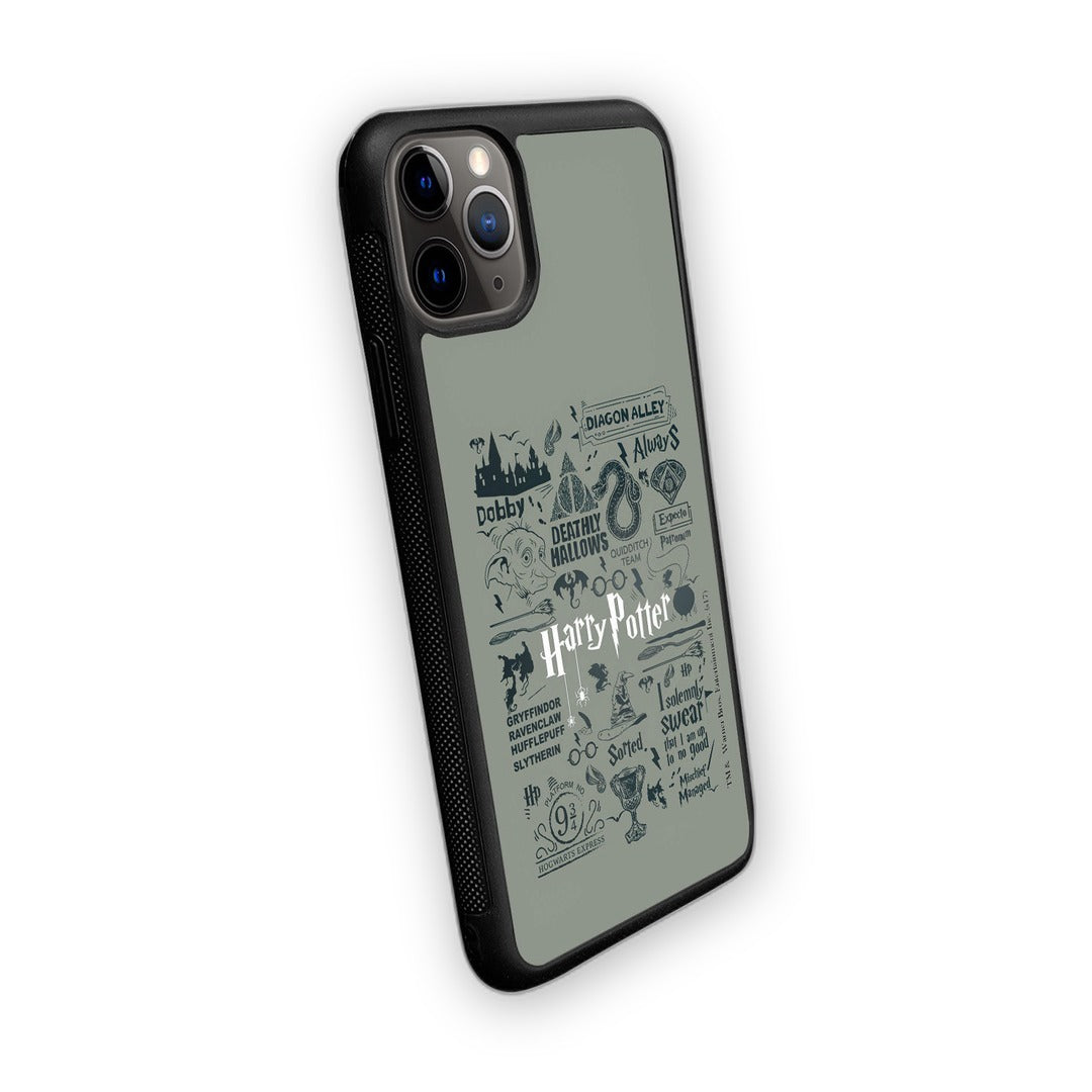 Harry Potter Infographic Grey Glass iPhone Case for iPhone 11 Pro | Macmerise