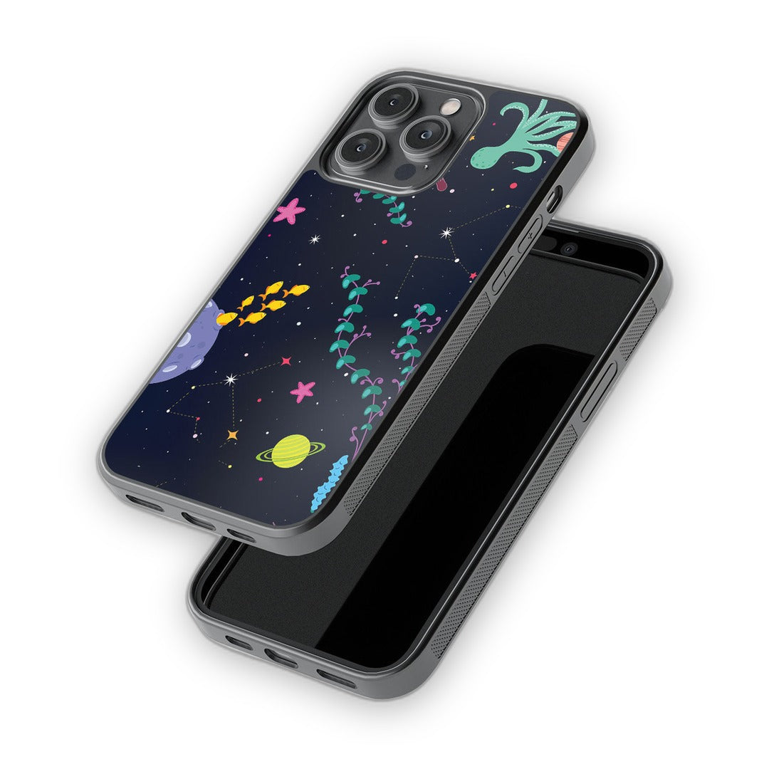 Space Aquarium Glass iPhone Case for iPhone 14 Pro Max | Macmerise