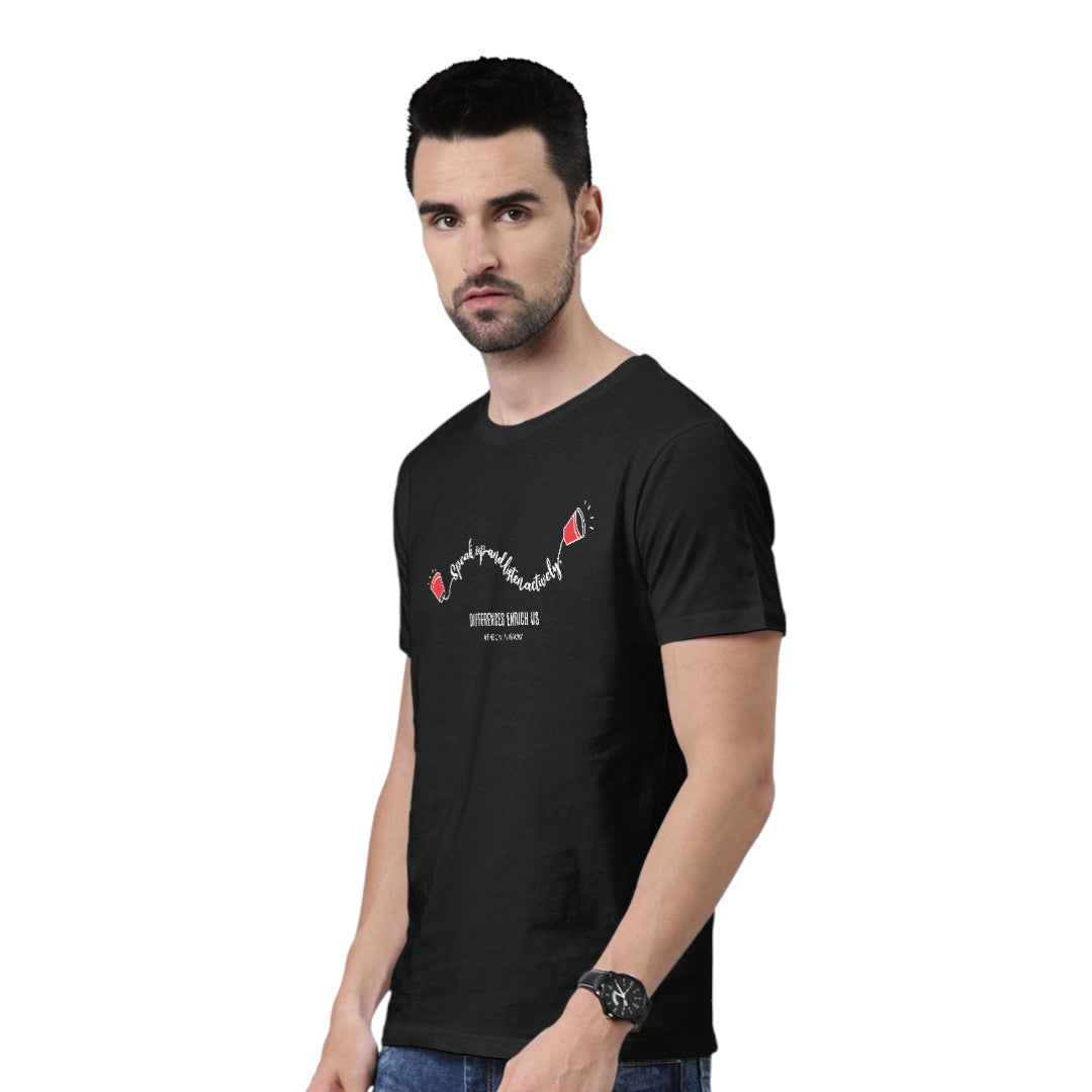 Speak Up and Listen Actively Unisex T-Shirt | Macmerise