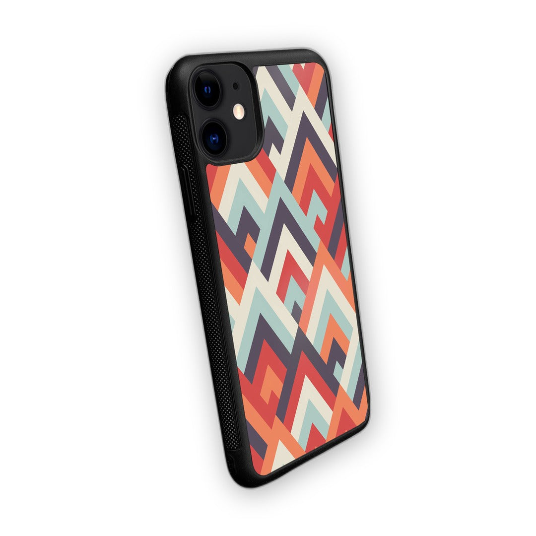 Symmetric Chevron Glass iPhone Case for iPhone 11 | Macmerise