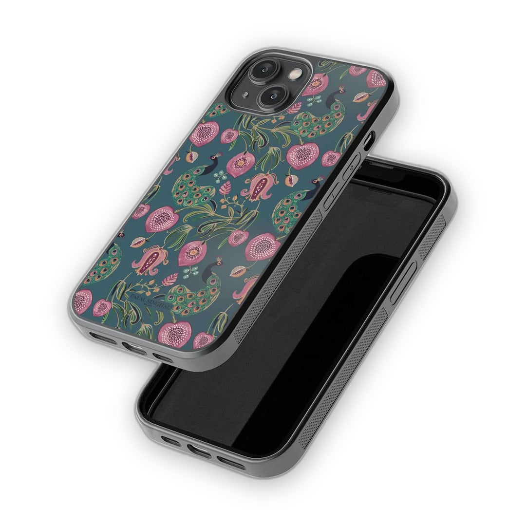 Payal Singhal Anaar and Mor iPhone 14 Cover Blue - detail view | Macmerise