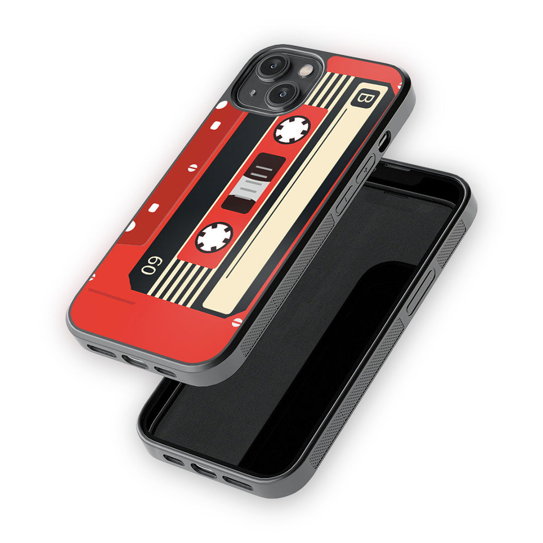 Cassette Red Glass iPhone Case for iPhone 14 | Macmerise