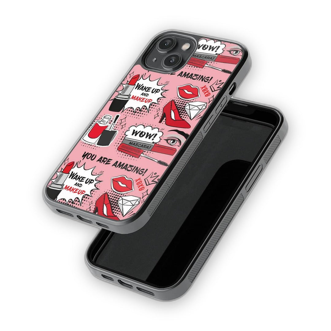 Wake Up and Makeup Glass iPhone Case for iPhone 14 | Macmerise