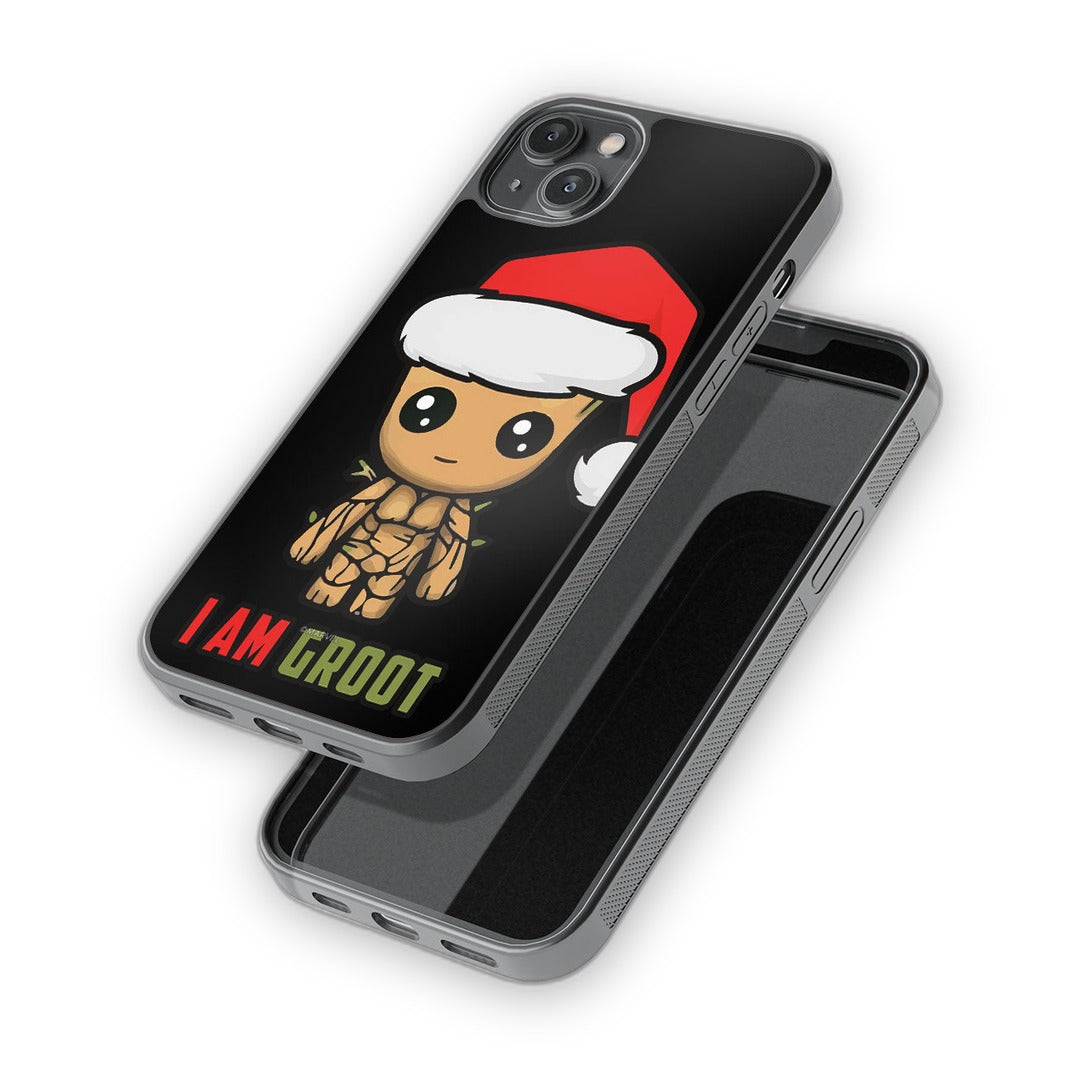 Groot Santa Glass iPhone Case for iPhone 14 Plus | Macmerise
