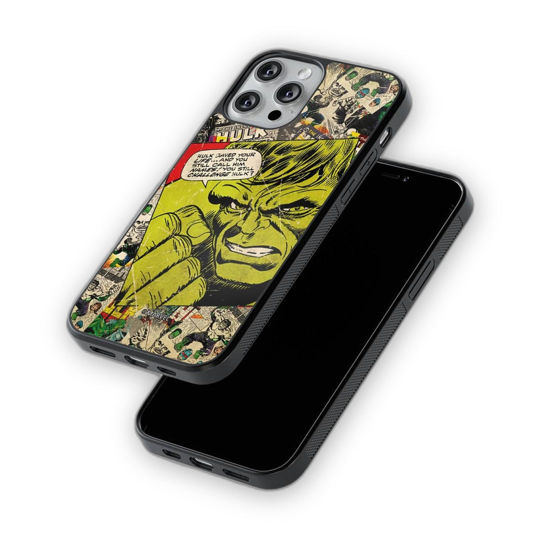 Comic Hulk Glass iPhone Case for iPhone 13 Pro | Macmerise