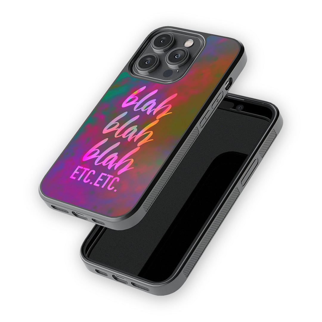 Blah Blah Glass iPhone Case for iPhone 14 Pro | Macmerise