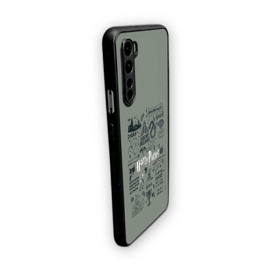 Harry Potter Infographic Grey Phone Case for OnePlus Nord | Macmerise