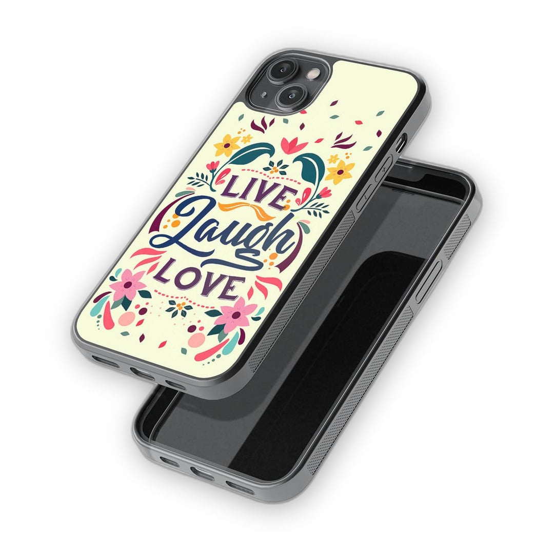 Live Laugh Love Glass iPhone Case for iPhone 14 Plus | Macmerise