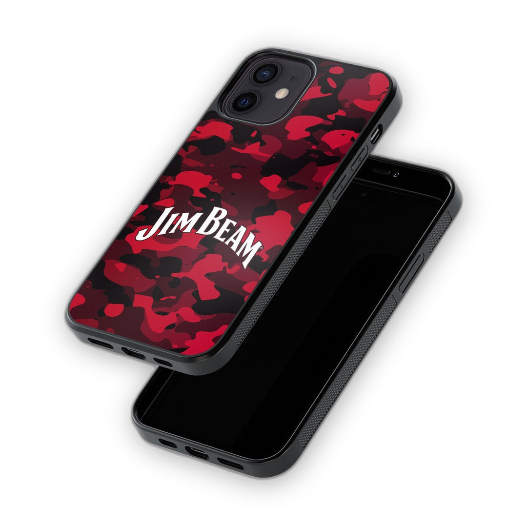 Jim Beam Camo Red Glass iPhone Case for iPhone 12 Mini | Macmerise