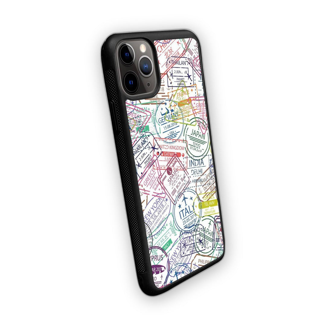 Immigration Stamps White Glass iPhone Case for iPhone 11 Pro | Macmerise