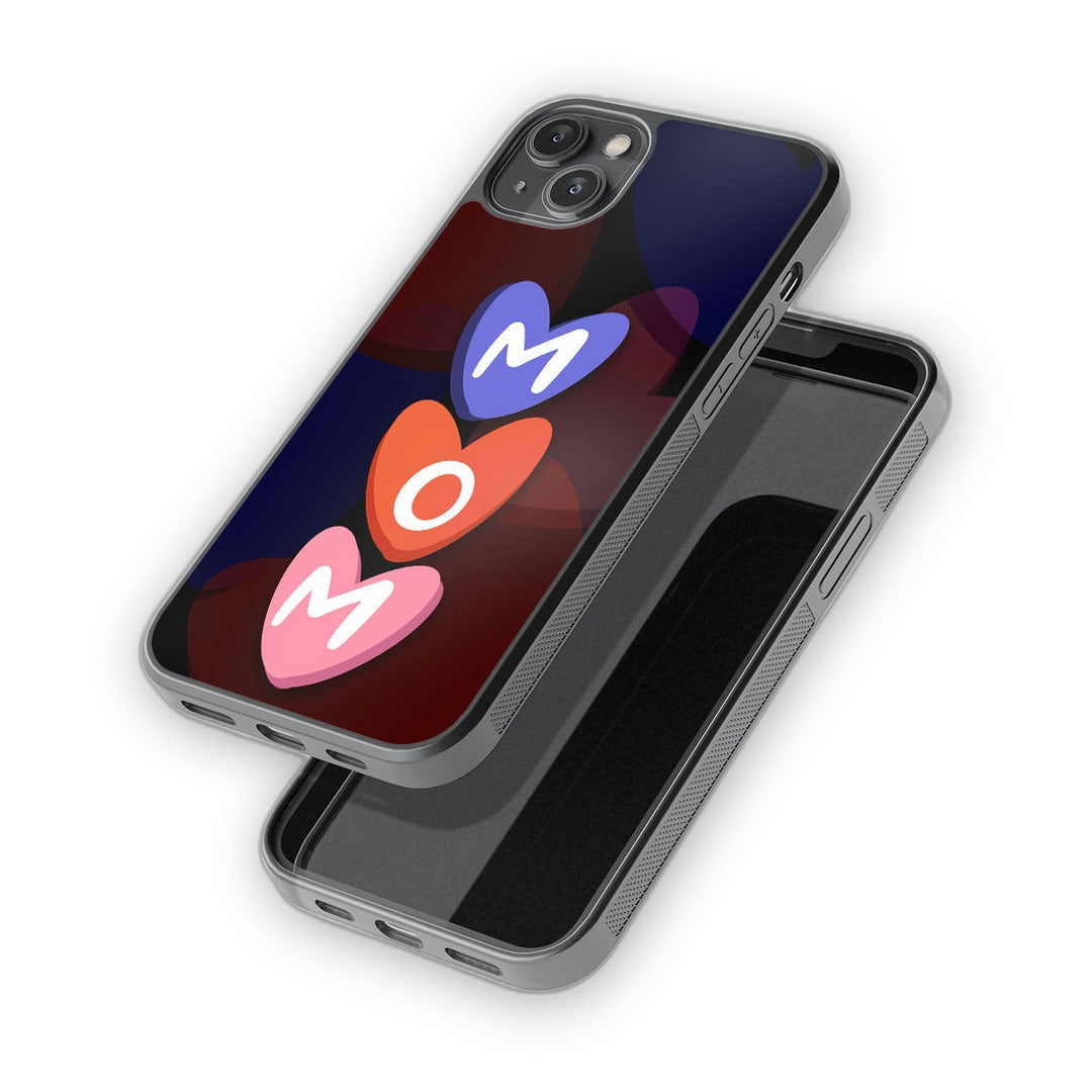 Heart Mom Glass iPhone Case for iPhone 14 Plus | Macmerise