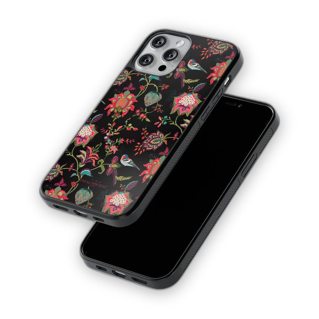 Payal Singhal Chidiya Black Glass iPhone Case for iPhone 13 Pro Max | Macmerise