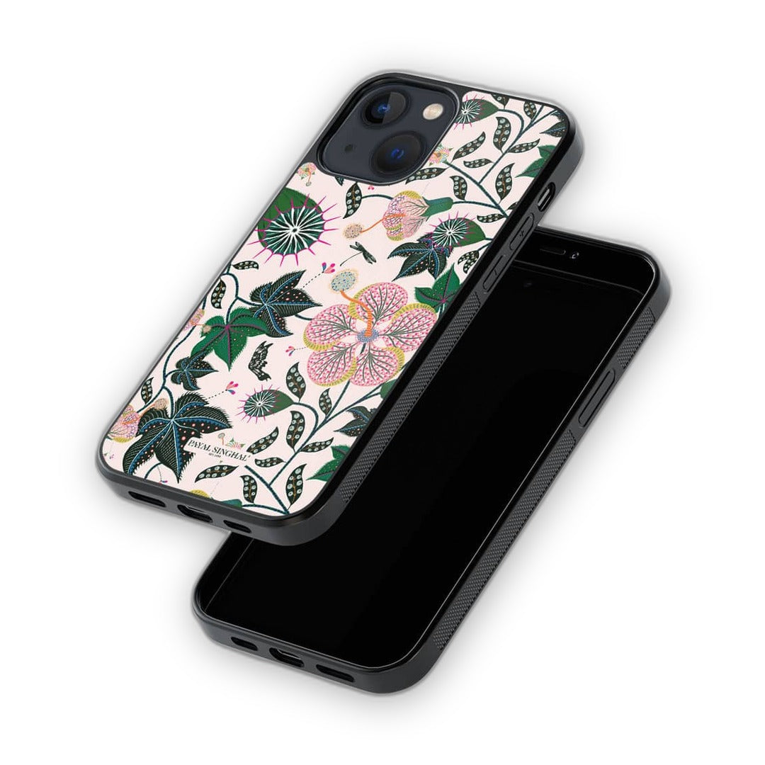 Payal Singhal Abutilon White Glass iPhone Case for iPhone 13 | Macmerise