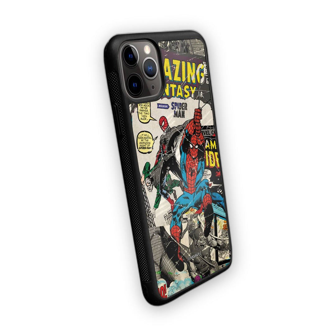 Comic Spidey Glass iPhone Case for iPhone 11 Pro | Macmerise