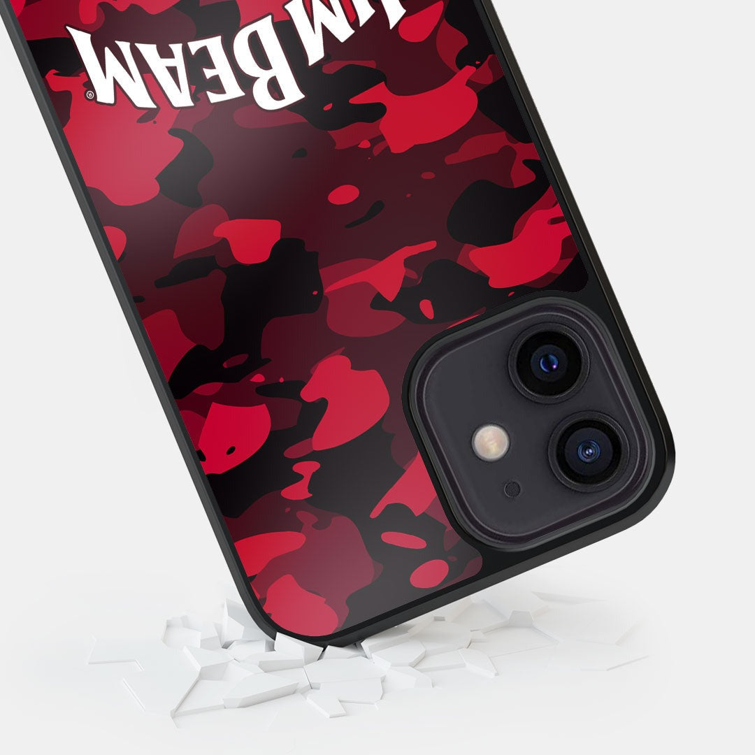 Jim Beam Camo Red Glass iPhone Case for iPhone 12 Mini | Macmerise