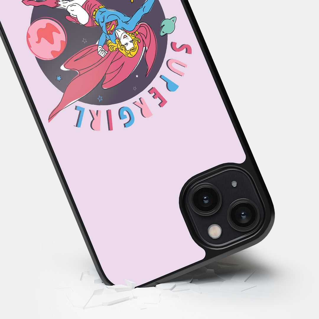Supergirl Out of the World Glass iPhone Case for iPhone 14 Plus | Macmerise