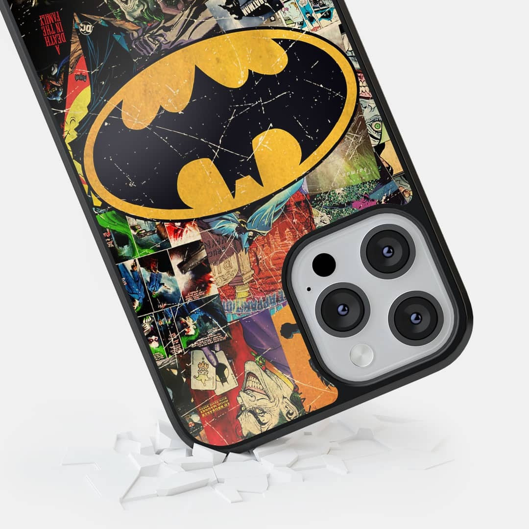 Comic Bat Glass iPhone Case for iPhone 13 Pro Max | Macmerise