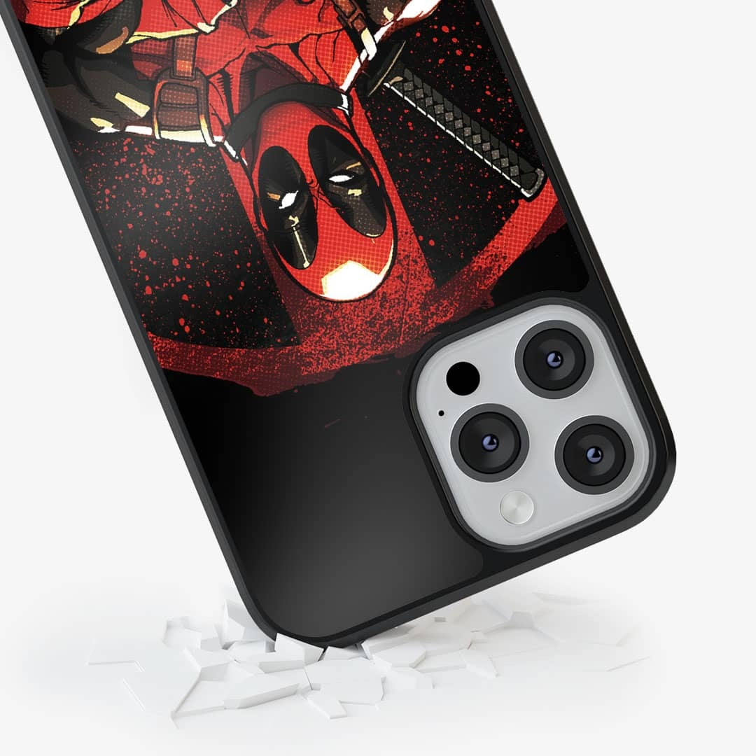 Deadpool Stance Glass iPhone Case for iPhone 13 Pro | Macmerise