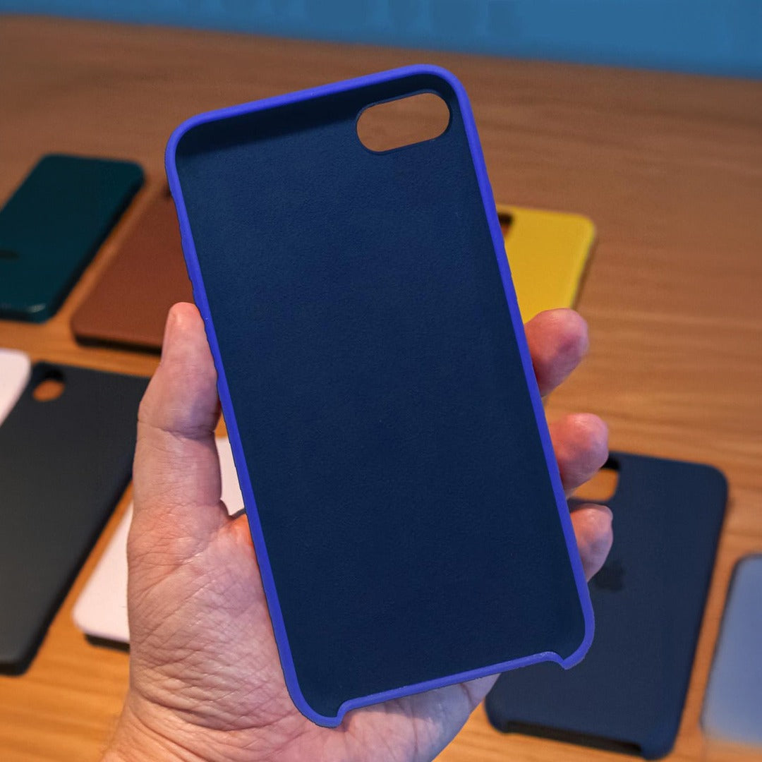 Basics Glass iPhone Case for iPhone 7 Silicone Blue | Macmerise
