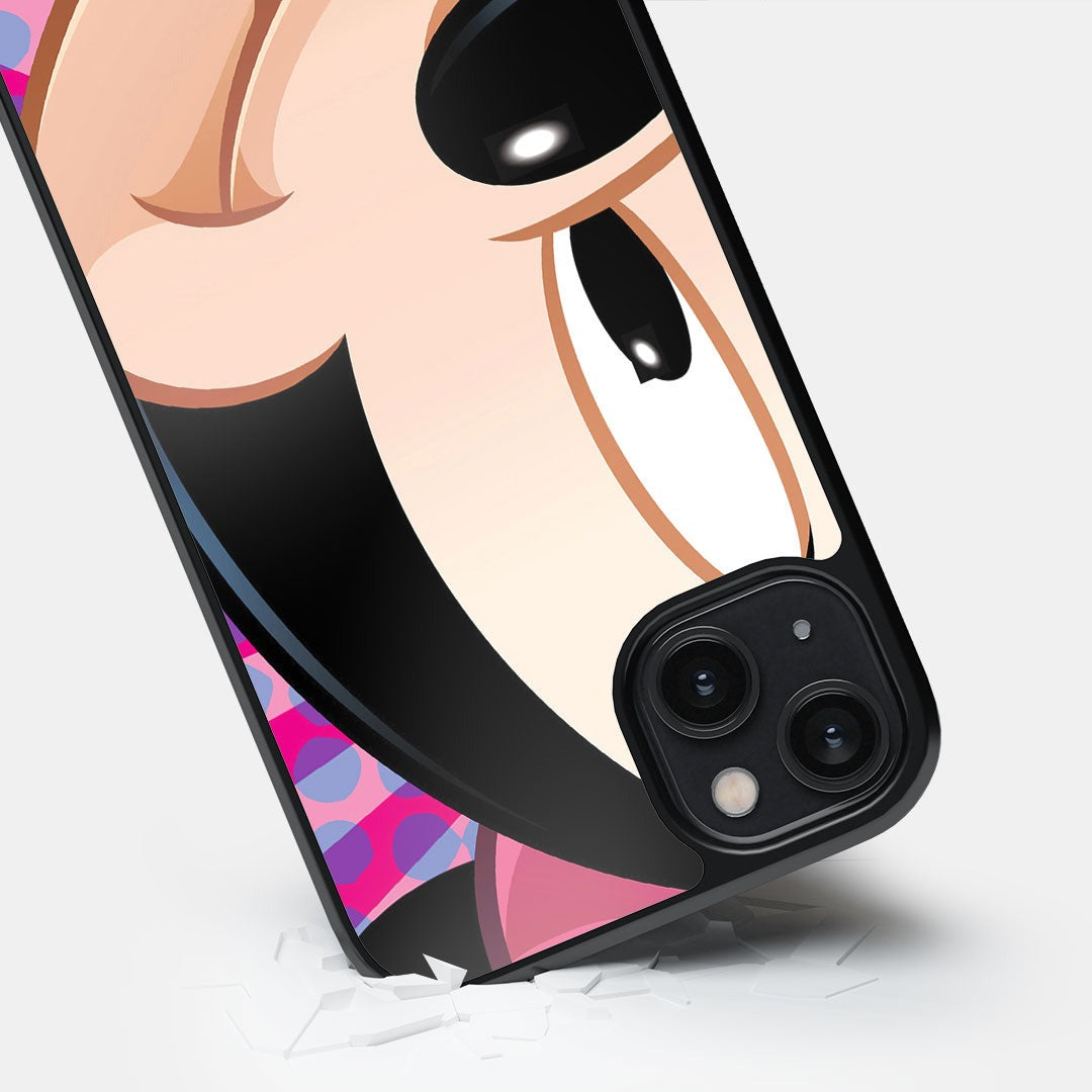 Zoom Up Minnie Glass iPhone Case for iPhone 14 Plus | Macmerise