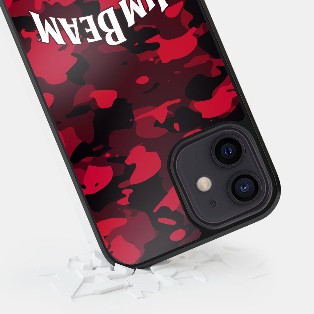 Jim Beam Camo Red Glass iPhone Case for iPhone 12 | Macmerise