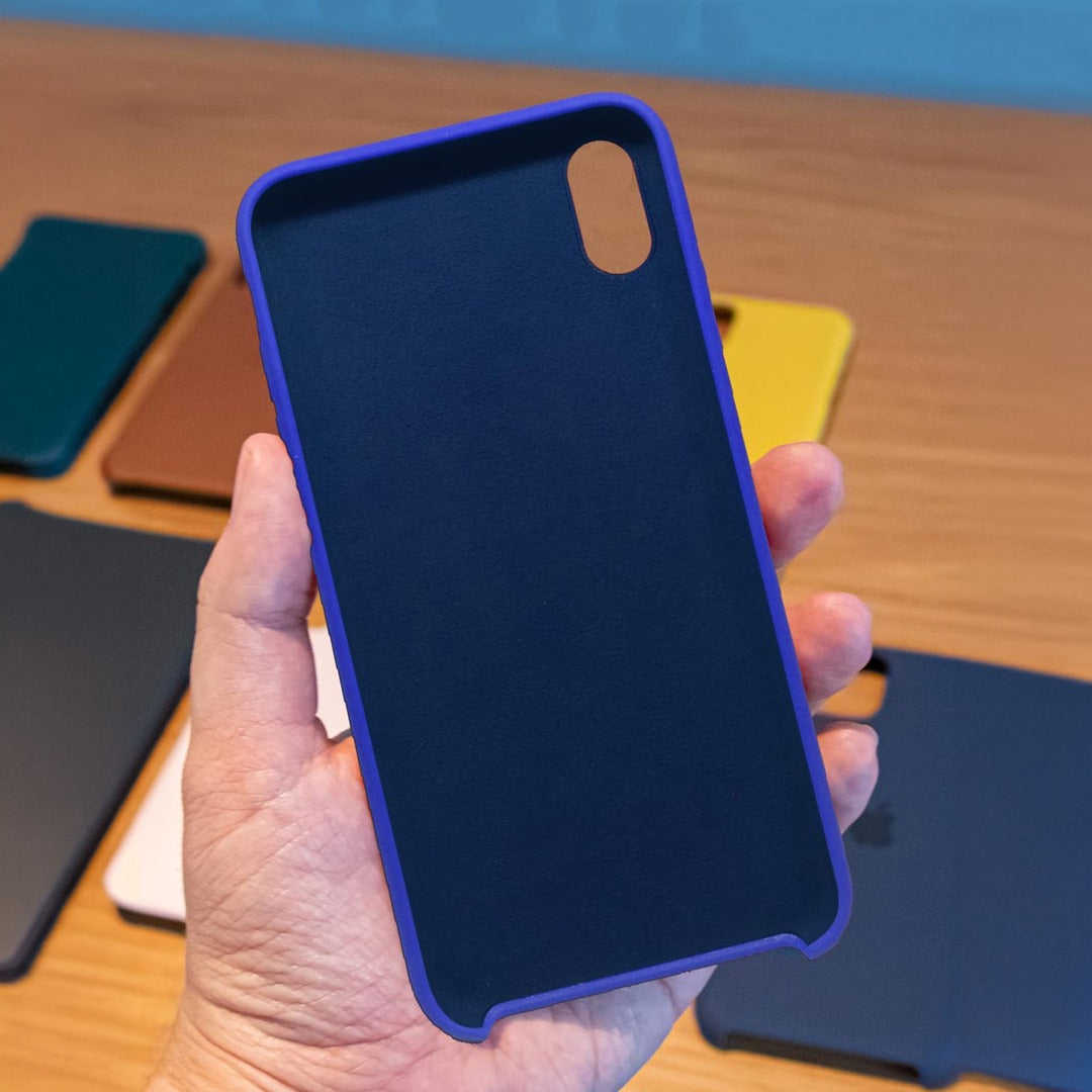Basics Glass iPhone Case for iPhone Xs Max Silicone Blue | Macmerise