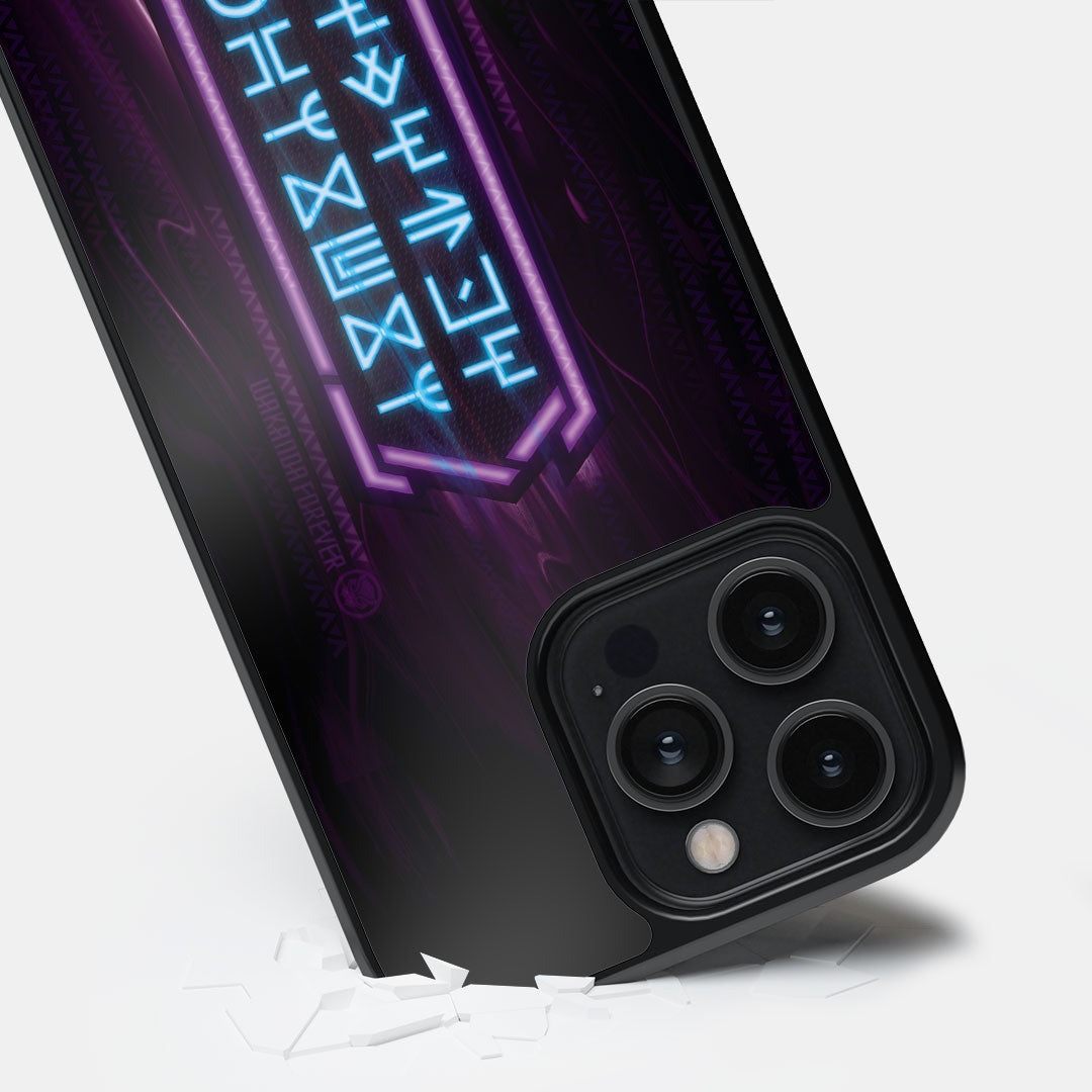 Wakanda Forever Script Glass iPhone Case for iPhone 14 Pro Max | Macmerise