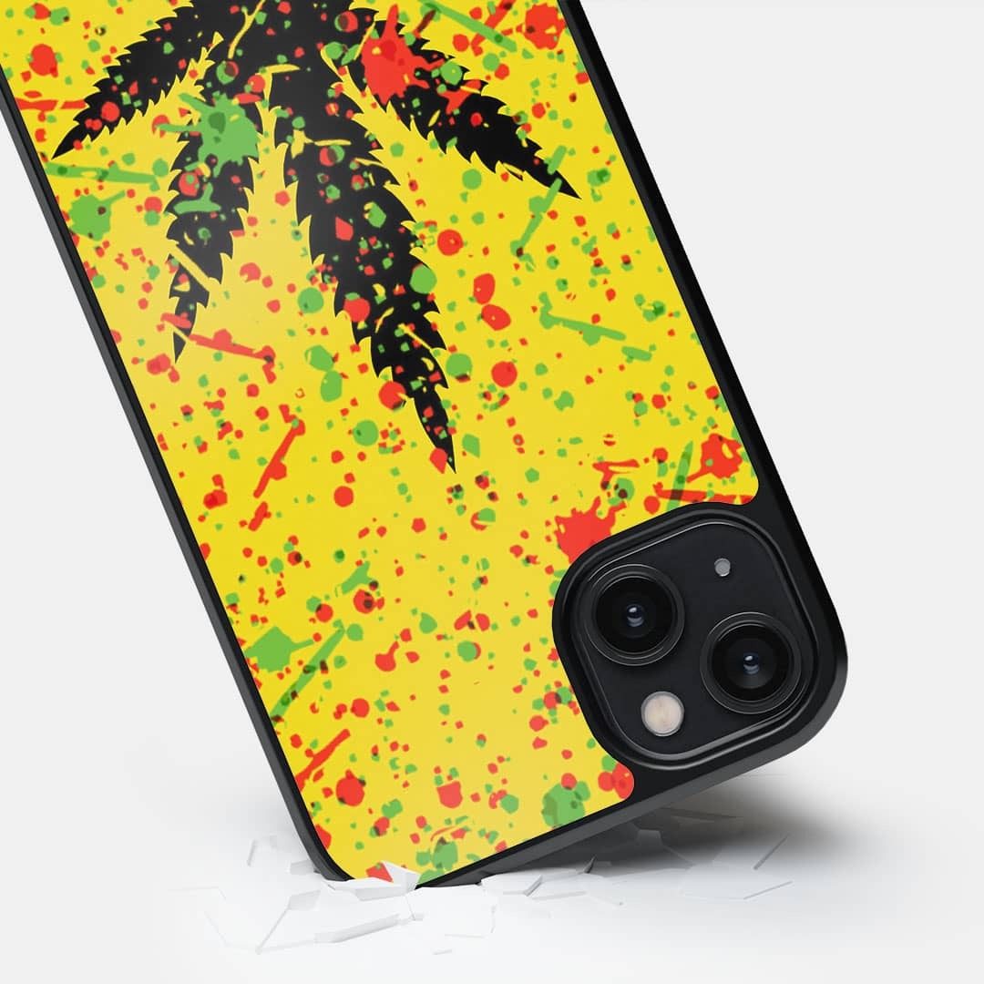 Rasta Splash Glass iPhone Case for iPhone 14 Plus | Macmerise