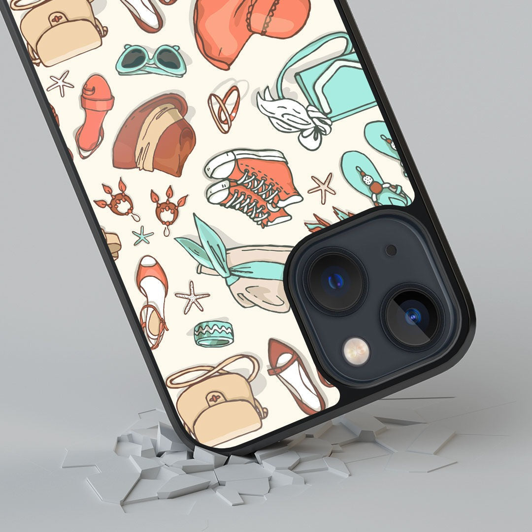 White Wanderlust Glass iPhone Case for iPhone 13 Mini | Macmerise