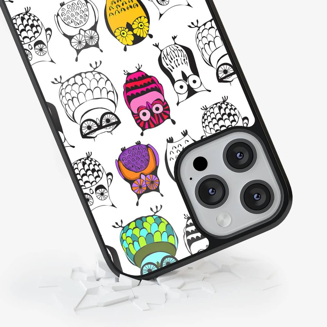 Owl Art Glass iPhone Case for iPhone 13 Pro | Macmerise
