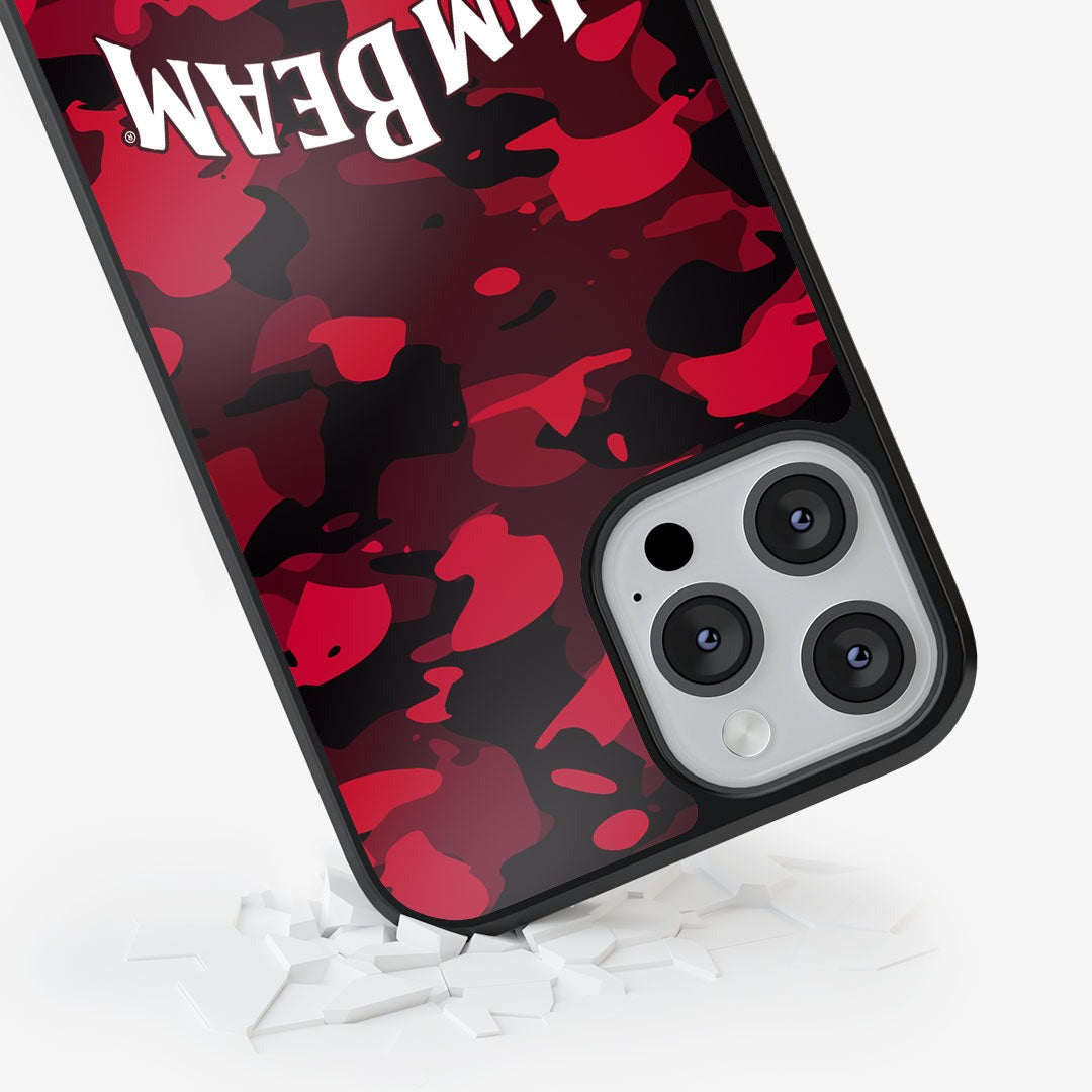 Jim Beam Camo Red Glass iPhone Case for iPhone 13 Pro | Macmerise