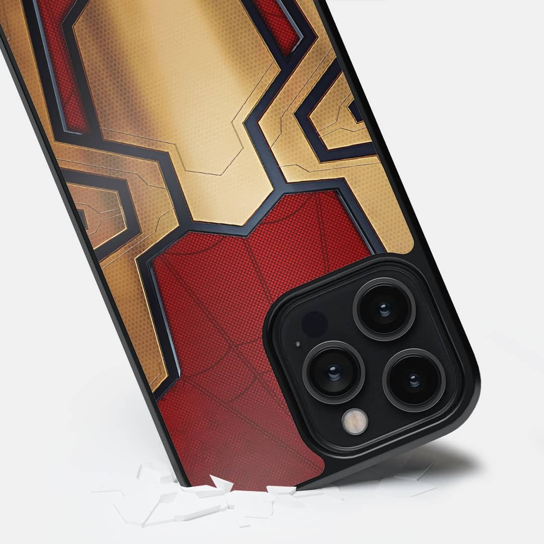 Integrated Spider Logo Glass iPhone Case for iPhone 14 Pro Max | Macmerise