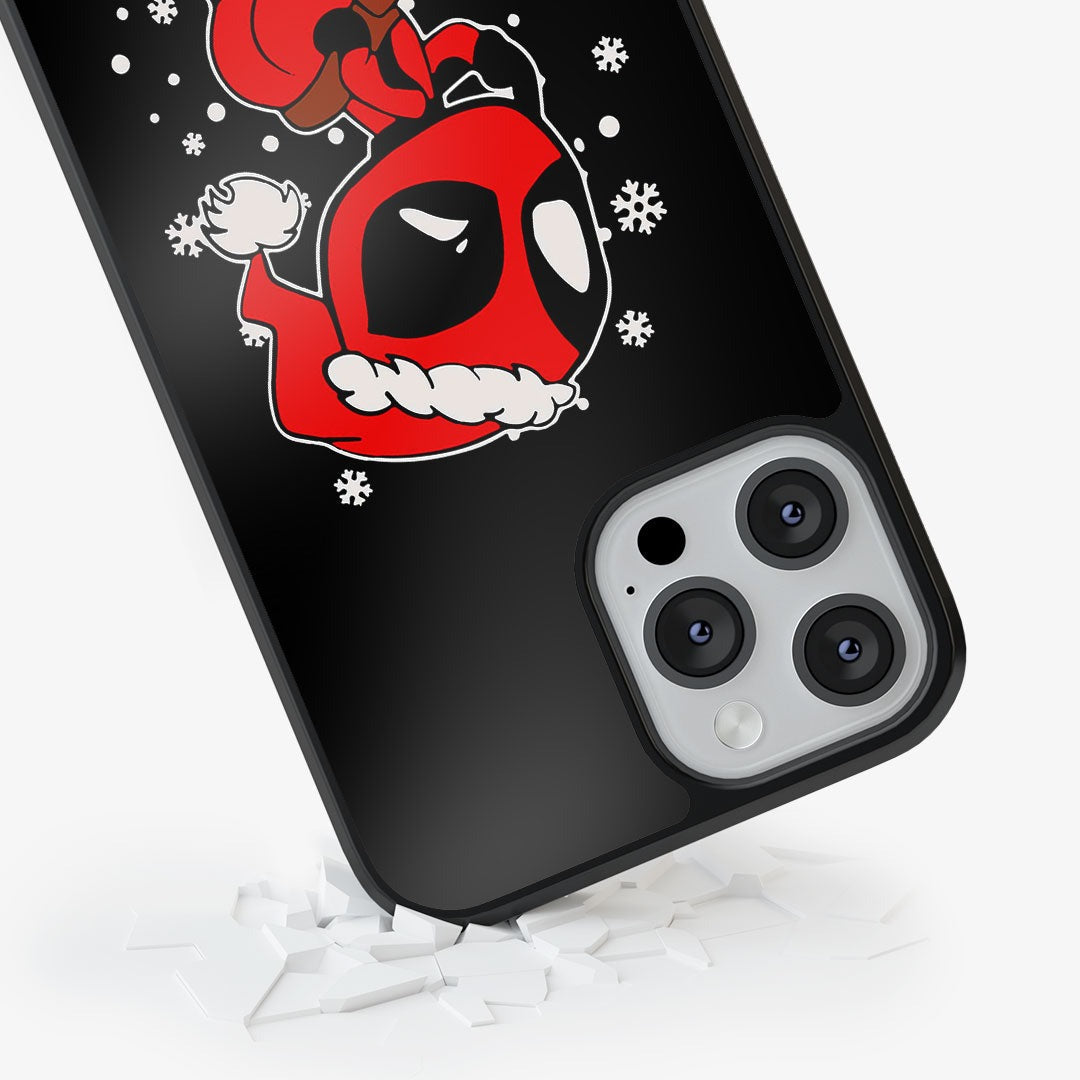 Merry Deadpool Glass iPhone Case for iPhone 13 Pro | Macmerise