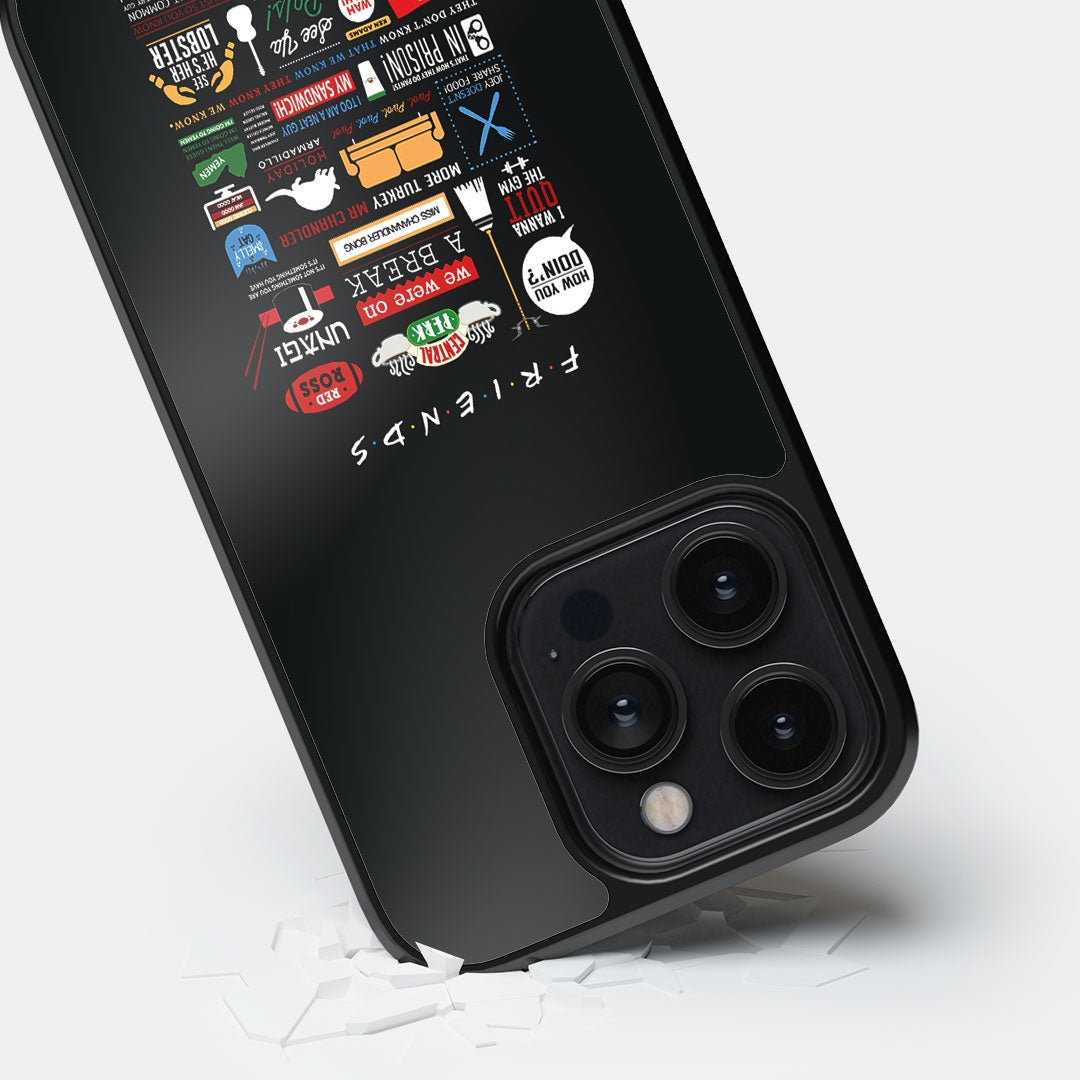Friends Infographic Glass iPhone Case for iPhone 14 Pro | Macmerise
