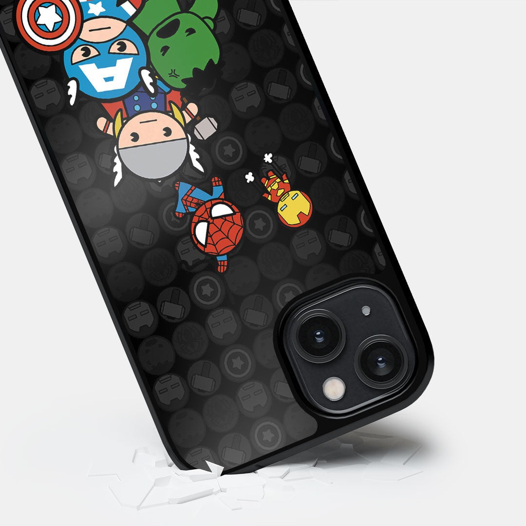 Kawaii Marvel Comics Glass iPhone Case for iPhone 14 | Macmerise