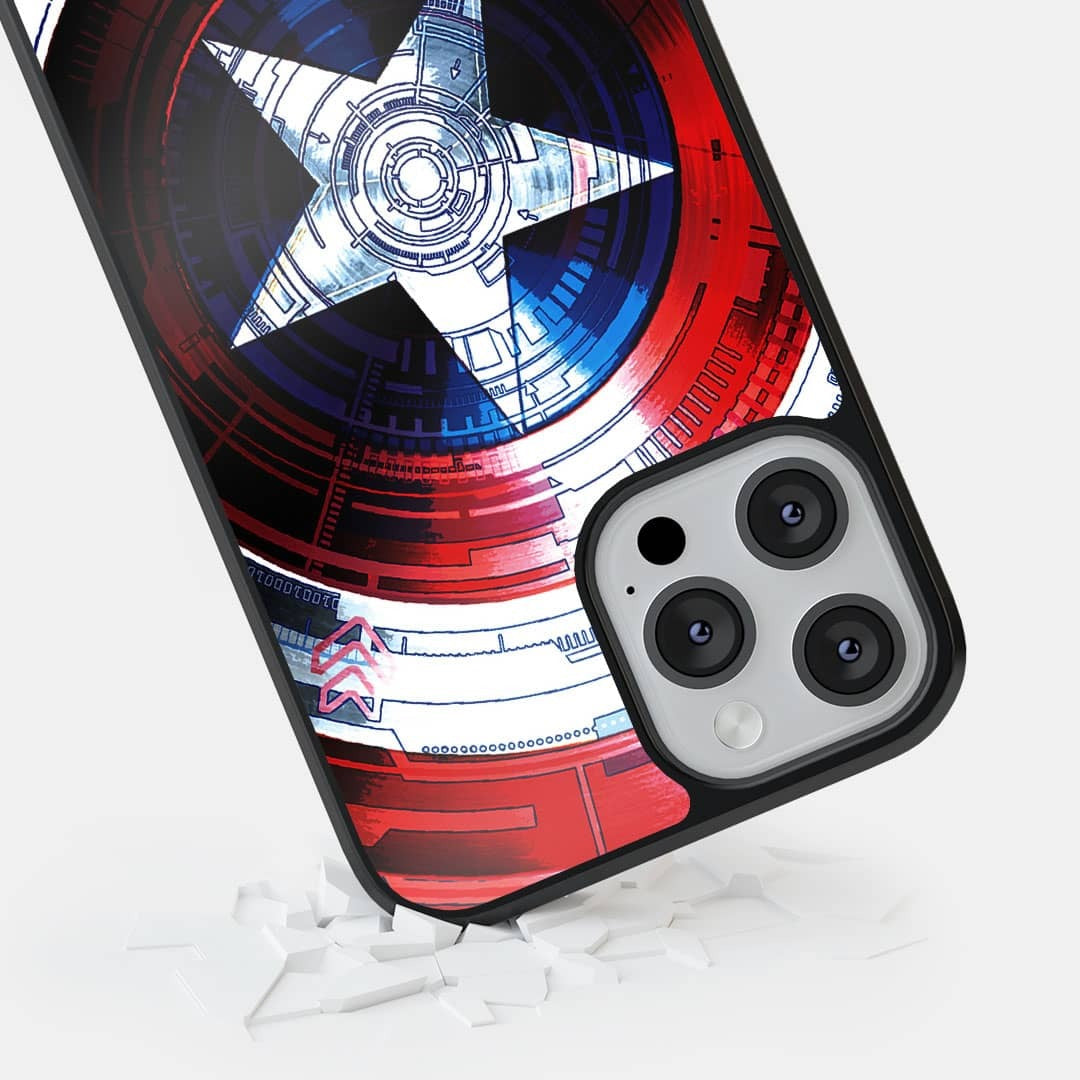 Captains Shield Decoded Glass iPhone Case for iPhone 12 Pro | Macmerise